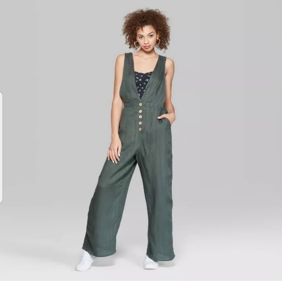 wild fable Pants - Wild Fable Hunter Green Jumpsuit Size Small